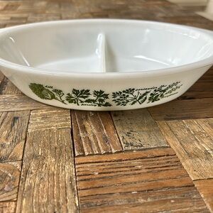 Glasbake Vintage Divided Casserole Serving Dish